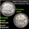 Image 1 : 1893 Columbian Old Commem Half Dollar 50c Grades GEM+ Unc