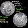 Image 1 : 1900-p Morgan Dollar $1 Grades GEM Unc