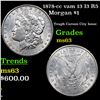 Image 1 : 1878-cc Morgan Dollar vam 13 I3 R5 $1 Grades Select Unc