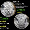 Image 1 : 1881-s Morgan Dollar $1 Grades GEM+ Unc