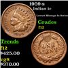 Image 1 : 1909-s Indian Cent 1c Grades f, fine