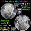 Image 1 : ***Auction Highlight*** 1878-p 8tf Morgan Dollar $1 Graded Select Unc+ PL BY USCG (fc)