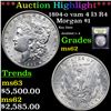 Image 1 : ***Auction Highlight*** 1894-o Morgan Dollar vam 4 I3 R4 $1 Graded Select Unc By USCG (fc)