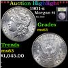 Image 1 : ***Auction Highlight*** 1901-s Morgan Dollar $1 Graded Select Unc By USCG (fc)