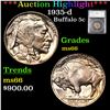 ***Auction Highlight***1935-d Buffalo Nickel 5c Grades GEM+ Unc by SEGS