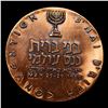 Image 3 : 1959 ISRAEL state medal, 10th ANNIVERSARY B'NAI B'RITH CONVENTION AWARD MEDAL 61mm COPPER, with orig