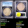Image 1 : PCGS 1881-s Morgan Dollar $1 Graded ms64 By PCGS