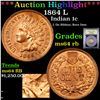 Image 1 : ***Auction Highlight*** 1864 L Indian Cent 1c Graded Choice Unc RB By USCG (fc)