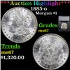 ***Auction Highlight*** 1885-o Morgan Dollar $1 Graded ms67 By SEGS (fc)