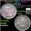 Image 1 : ***Auction Highlight*** 1853-p Seated Liberty Half Dime 1/2 10c Graded ms66 By SEGS (fc)