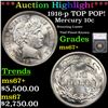 Image 1 : ***Auction Highlight*** 1916-p Mercury Dime TOP POP! 10c Graded ms67+ By SEGS (fc)