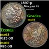 Image 1 : 1897-p Morgan Dollar $1 Grades Select Unc