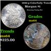Image 1 : 1886-p Colorfully Toned Morgan Dollar $1 Grades Choice Unc