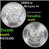 Image 1 : 1885-o Morgan Dollar $1 Grades GEM Unc