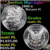 ***Auction Highlight*** 1881-s Morgan Dollar $1 Graded ms66+ PL By SEGS (fc)