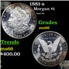 Image 1 : 1881-s Morgan Dollar $1 Grades GEM+ Unc