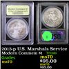 Image 1 : 2015-p U.S. Marshals Service Modern Commem Dollar $1 Graded ms70, Perfection By USCG