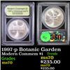 Image 1 : 1997-p Botanic Garden Modern Commem Dollar $1 Graded ms70, Perfection By USCG