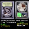Image 1 : Proof 2016-P National Park Service Modern Commem Dollar $1 Graded GEM++ Proof Deep Cameo By USCG