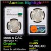 Image 1 : ***Auction Highlight*** NGC 1888-s Morgan Dollar CAC $1 Graded ms64 by NGC (fc)