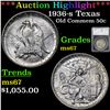 Image 1 : ***Auction Highlight*** 1936-s Texas Old Commem Half Dollar 50c Graded ms67 by SEGS (fc)