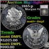 Image 1 : ***Auction Highlight*** 1885-p Morgan Dollar $1 Graded ms65+ dmpl by SEGS (fc)
