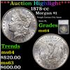 Image 1 : ***Auction Highlight*** 1878-cc Morgan Dollar $1 Graded ms64 by SEGS (fc)