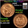 Image 1 : ***Auction Highlight*** 1899 Indian Cent 1c Graded ms66 RD by SEGS (fc)