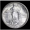 Image 2 : ***Auction Highlight*** 1917-p Ty I Standing Liberty Quarter 25c Graded ms65 by SEGS (fc)