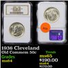Image 1 : NGC 1936 Cleveland Old Commem Half Dollar 50c Graded ms64 by NGC