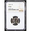 Image 2 : Proof NGC 1955 Jefferson Nickel 5c Graded pr68 by NGC