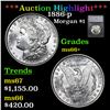 Image 1 : 1886-p Morgan Dollar $1 Graded ms66+ by SEGS.