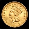 Image 2 : 1874-p Gold Dollar TY 3 $1 Graded ms64 details by SEGS