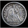 Image 2 : 1849-p Seated Liberty Half Dime 1/2 10c Grades vf++