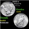 Image 1 : 1922-s Peace Dollar $1 Grades Choice Unc