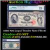 Image 1 : ***Auction Highlight*** 1880 $20 Legal Tender Note FR#+147 Graded vf25 NET By PMG (fc)