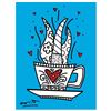 Image 1 : Britto, "Good Morning (Blue)" Hand Signed Limited Edition Giclee on Canvas; Authenticated.