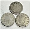Image 1 : Lot of (3) Liberty head V nickels