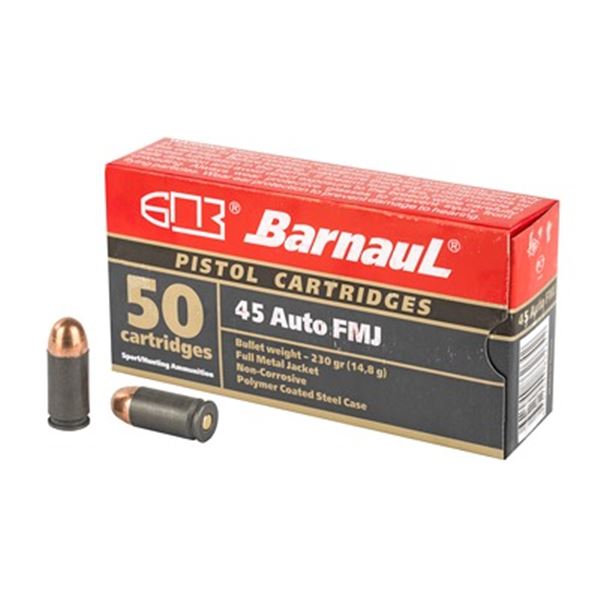 BARNAUL 45AUTO 230GR FMJ - 50 Rds
