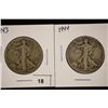 Image 1 : 1943 & 1944 SILVER WALKING LIBERTY HALF DOLLARS