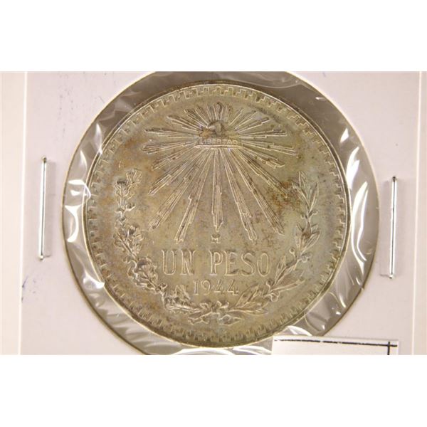 1944 MEXICO SILVER PESO .3856 OZ. ASW