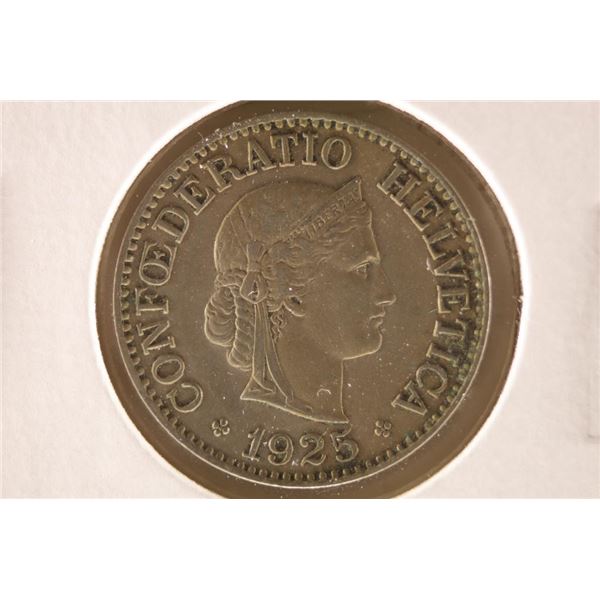 1925-B SWITZERLAND 10 RAPPEN AU
