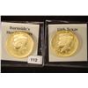 Image 2 : 2-COLORIZED & GOLD PLATED KENNEDY HALF DOLLARS