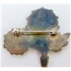Image 3 : Vintage Zuni Turquoise Flower Brooch Pin Sterling