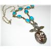 Image 2 : Navajo Kachina Necklace Turquoise Wild Horse Sterling