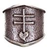 Image 1 : Navajo Tufa Cast Dragonfly Pueblo Cross Ring Sz 8 Kevin