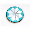 Image 2 : Zuni Turquoise Inlay Brooch Pin Pendant Mother of Pearl