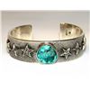 Image 2 : Navajo Gem Grade Royston Tufa Cast Sterling Stars Cuff