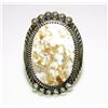 Image 2 : Large Navajo Wild Horse Ring Sz 9 Sterling Silver