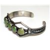 Image 2 : Navajo Carico Lake Turquoise Tufa Cast Sterling Silver